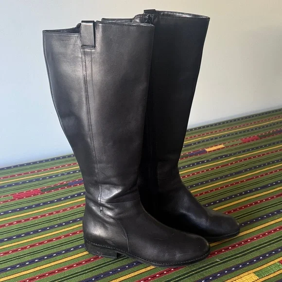 Cole Haan Katrina Knee-High Riding Boots Black Leather Size 9.5B - Picture 4 of 14